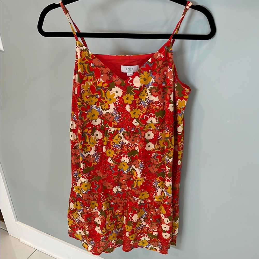 LOFT Orange and Yellow Camisole Top